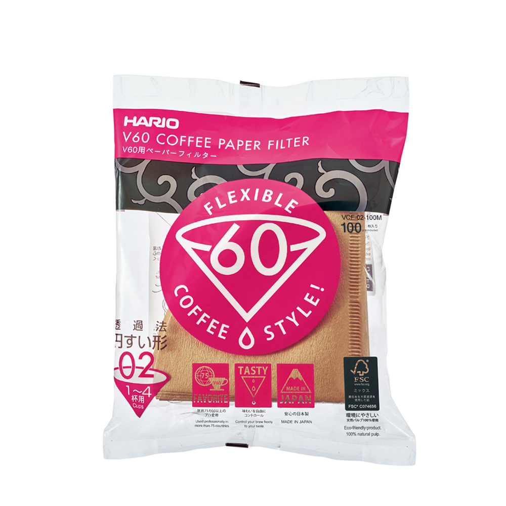 HARIO V60無漂白01濾紙100張 VCF-01-100M