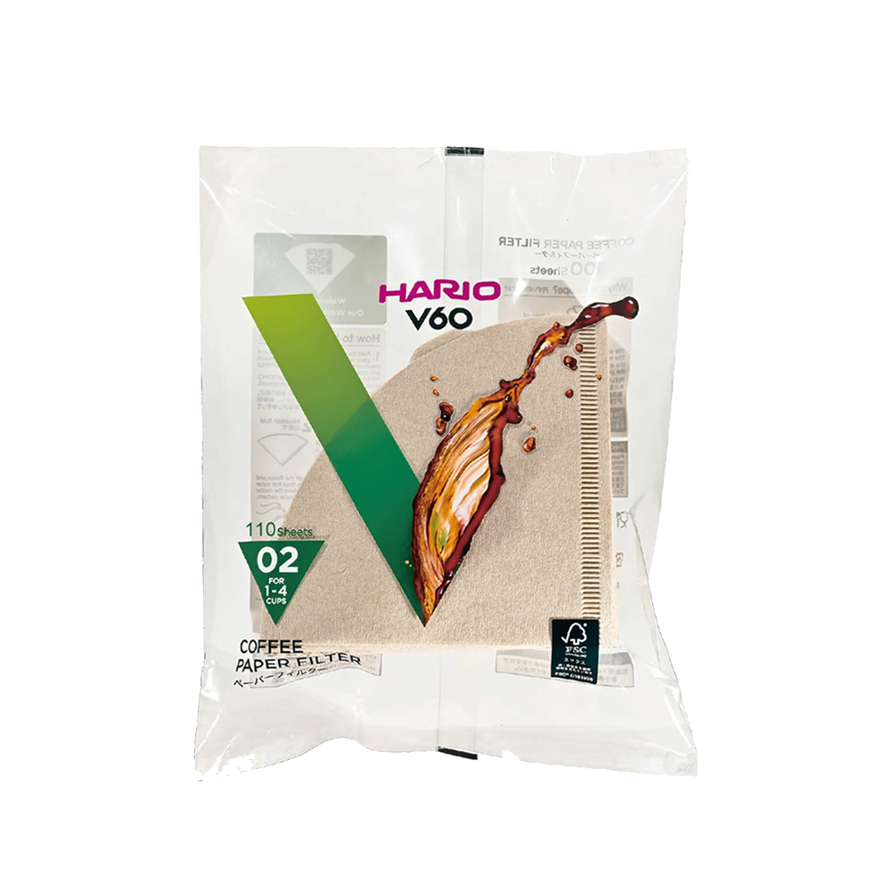 HARIO V60原色02濾紙110張 VCF-02-110M-TW