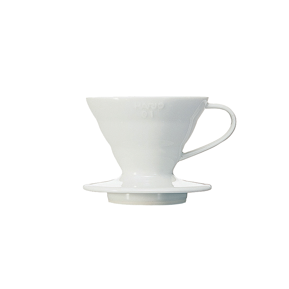 HARIO V60磁石濾杯01白色 VDC-01W 1-2杯份 贈HARIO 無漂白01濾紙40張一盒