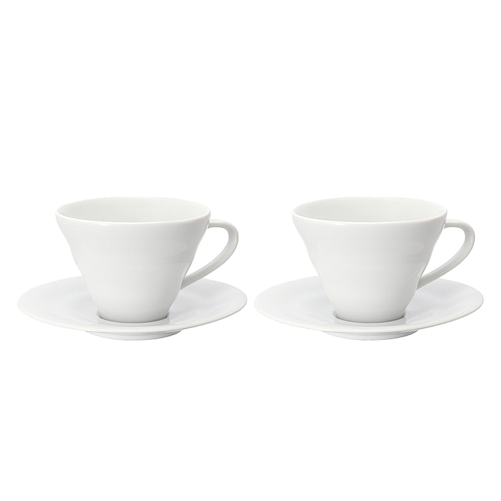 【出清促銷】HARIO V60白色雲朵咖啡杯盤組2入 CCS-5012W