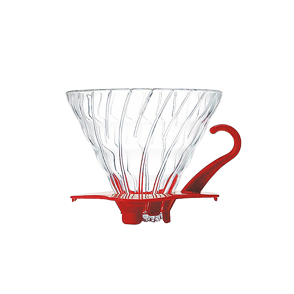 HARIO V60紅色02玻璃濾杯 VDG-02R 1~4杯