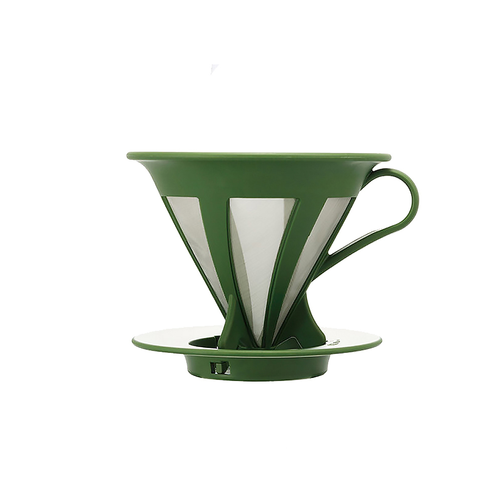 HARIO V60免濾紙濾杯1~4杯份 紅色CFOD-02-R / 綠色CFOD-02-OG